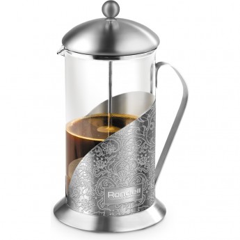Френч-пресс RONDELL AJOUR 0,6 л с деколью на держателе Френч-пресс RONDELL AJOUR 0,6 л с деколью на держателе