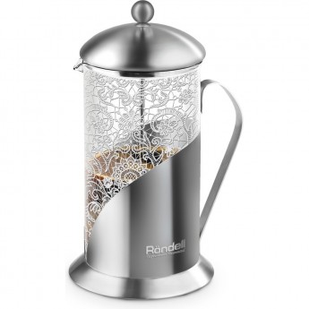 Френч-пресс RONDELL AJOUR 0,8 л с деколью на стеклянной колбе Френч-пресс RONDELL AJOUR 0,8 л с деколью на стеклянной колбе