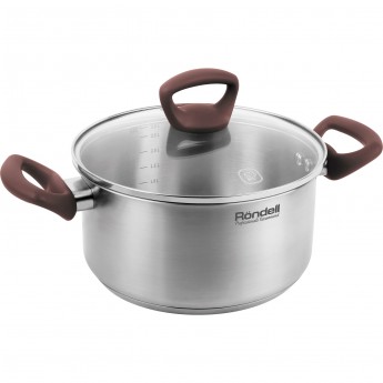 Кастрюля с крышкой RONDELL GINGER CHOCOLATE 20 см 2,8 л Кастрюля с крышкой RONDELL GINGER CHOCOLATE 20 см 2,8 л