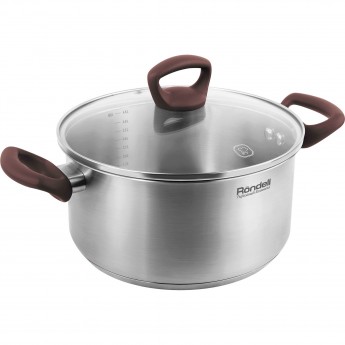Кастрюля с крышкой RONDELL GINGER CHOCOLATE 24 см 4,8 л Кастрюля с крышкой RONDELL GINGER CHOCOLATE 24 см 4,8 л