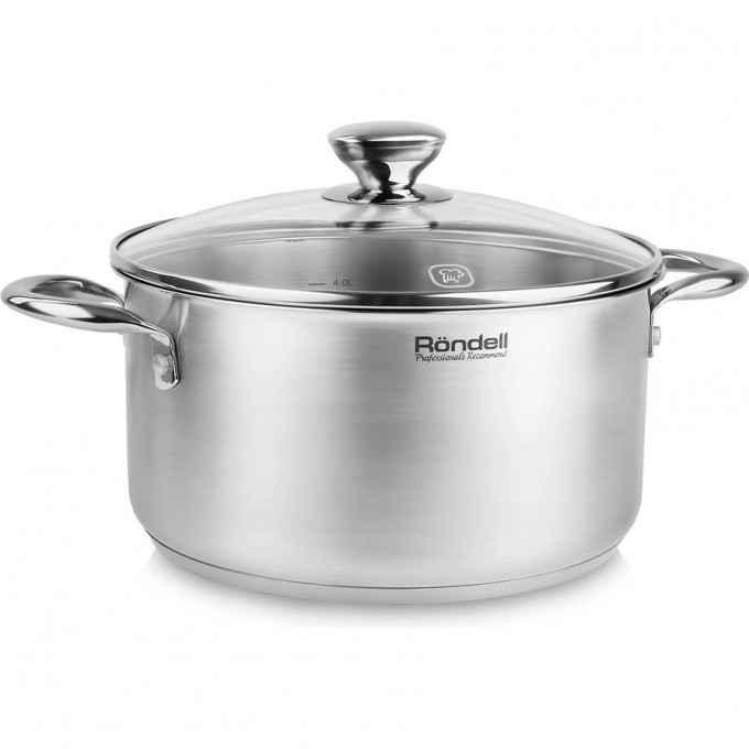Кастрюля с крышкой RONDELL MERKUR 24 см, 5,1 л RDS-1224