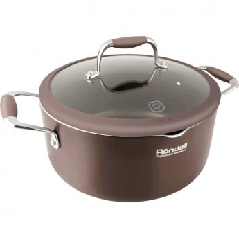 Кастрюля с крышкой RONDELL MOCACCINO PROFESSIONAL 22 см 3,2 л RDA-930 Кастрюля с крышкой RONDELL MOCACCINO PROFESSIONAL 22 см 3,2 л RDA-930