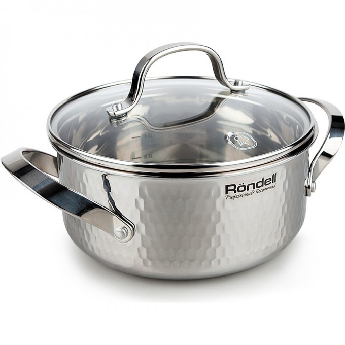 Кастрюля с крышкой RONDELL RAINDROPS 20 см, 2,5 л RDS-828
