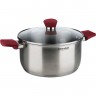 Кастрюля с крышкой RONDELL STRIKE 20 см 2,8 л красные ручки RDS-814