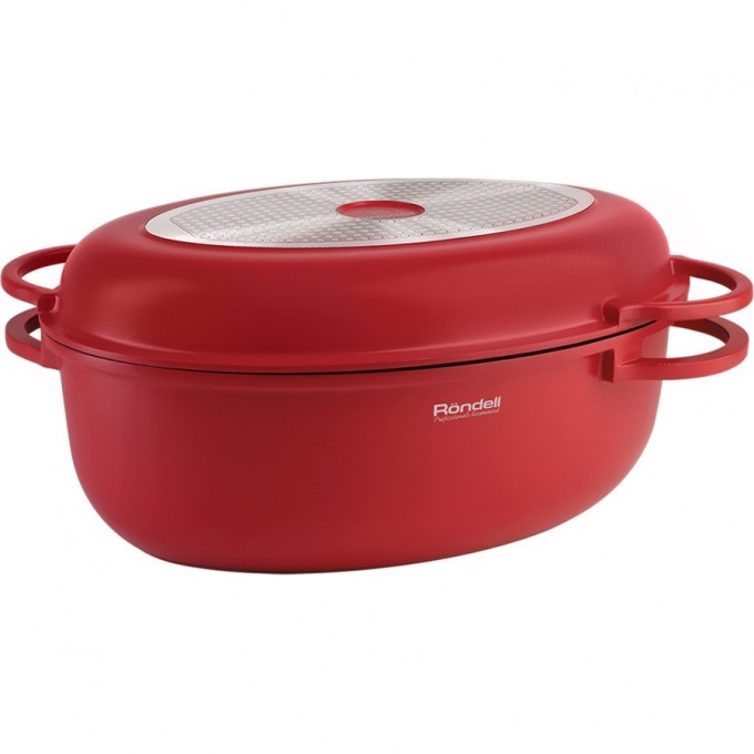 Утятница с крышкой RONDELL FLAMENCO 38 см, 7,6 л RDA-1186